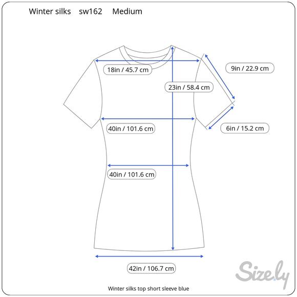 Winter silks top short sleeve blue - Picture 2 of 7